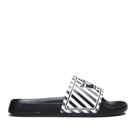 Supra Womens LOCKUP Black/White Stripe Low Top Shoes | CA-95744